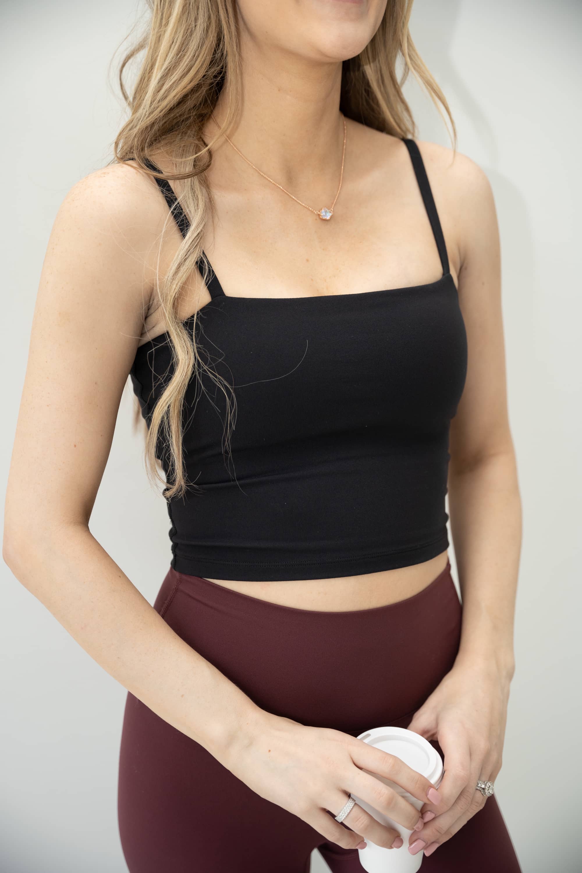 Black BRILLIANT Push-Up Brami with built-in, padded bra and buttery soft fabric.