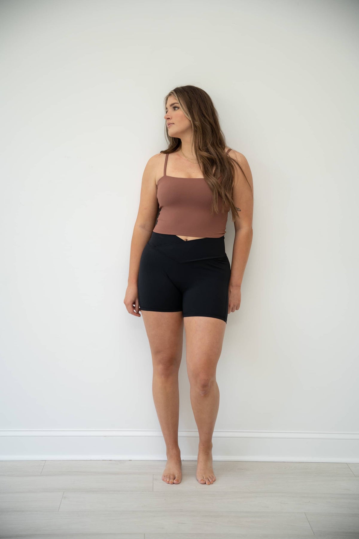 Rust BRILLIANT Push-Up Brami with built-in, padded bra and buttery soft fabric.